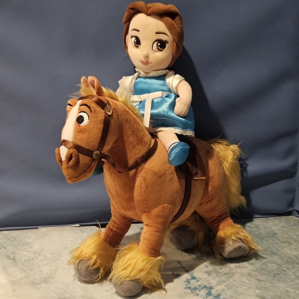 Disney Beauty and the Beast Belle & Philippe Plush Bundle Horse Stuffed Animals